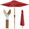 Best Choice Products 10ft Outdoor Woodgrain Pattern Steel Market Patio Umbrella w/ Crank, Tilt